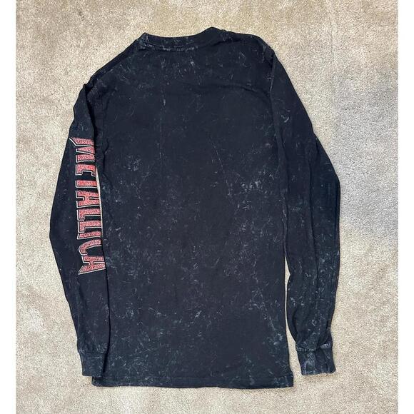 Men’s Small Metallica Concert Long Sleeve T-Shirt Flaming Skull Black and Gray - Picture 4 of 5